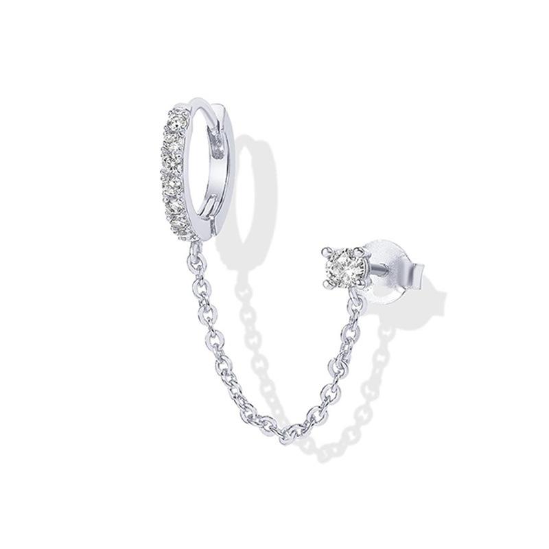 Trendy Rhinestone Tassel Ear Cuff: Versatile European and American Fashion Earrings for Women