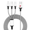 Car Emblem 3in1 Type C Lightning Micro USB Fast Charging Cable for Audi C5 C6 C7 A4 B6 B8 B7 A6 A3 A5 Q3 Q5 Q7 8P S3 S5 S1 S4 S2 RS3 RS4 RS5 RS6 RS8