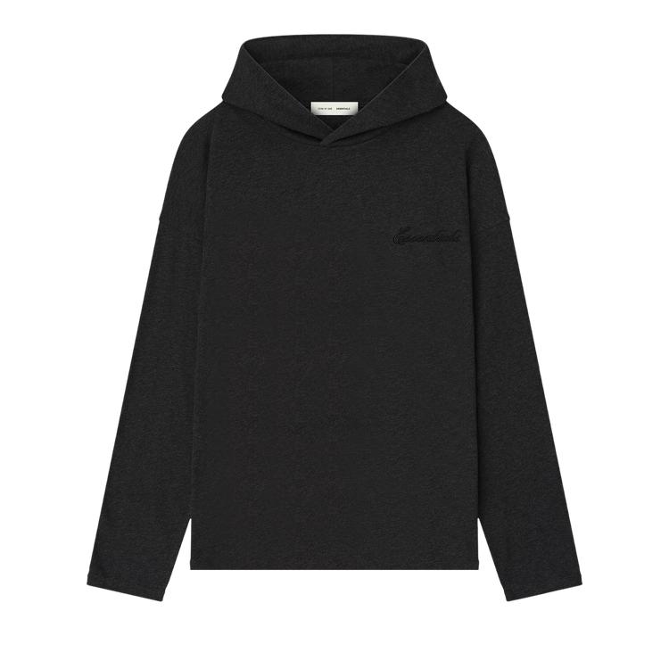 

Fear of God Essentials Embroidered Classic Hooded Long-Sleeve Vintage Black Women Tops 125HO257041FW L