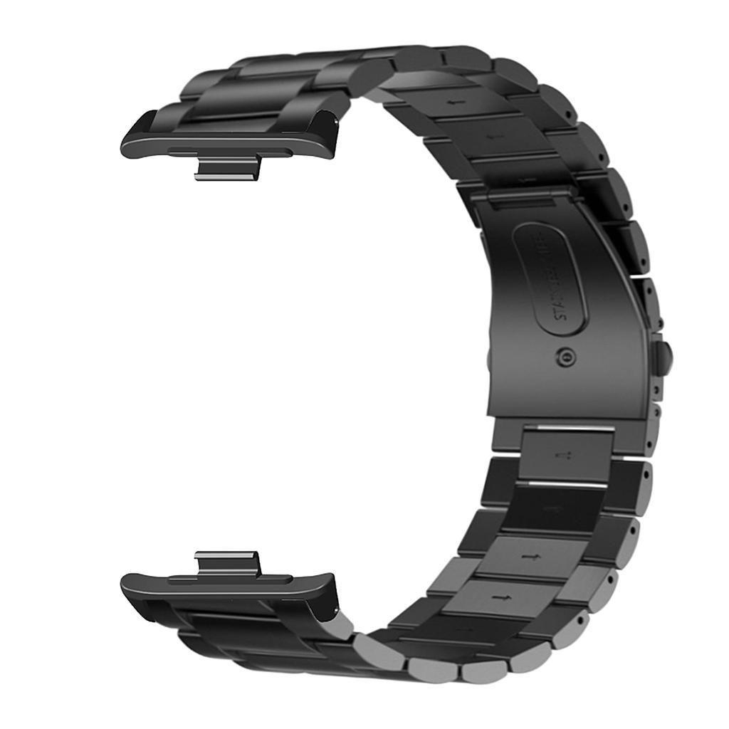 Smartwatch Strap Double Snap 3 Beaded Stainless Steel Replacement Wristband for Mi Band 8 Pro