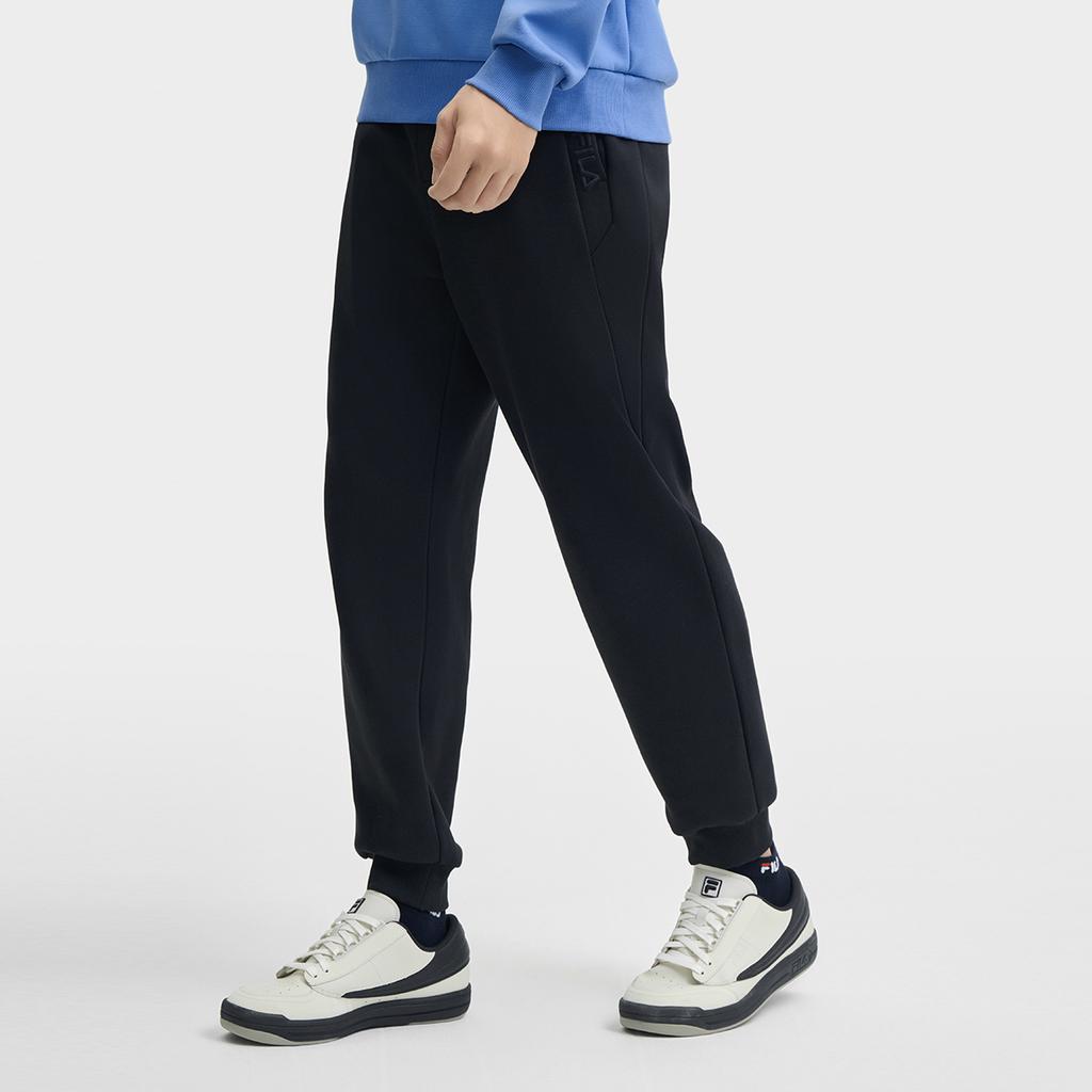 New FILA Knitted Sports Pants Men's Jet Black F11M448601FBK