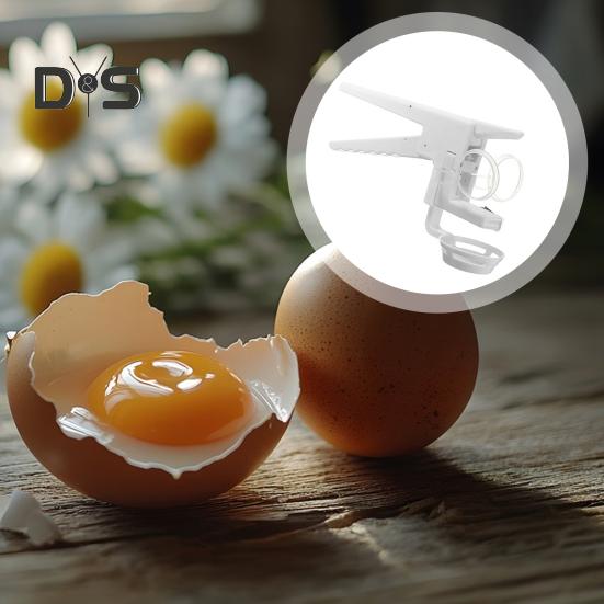 Egg Cracker Tool for Eggs Handheld Egg Opener One Hand Egg Breaker Egg Shell Opener Egg Separator Kitchen Gadget
