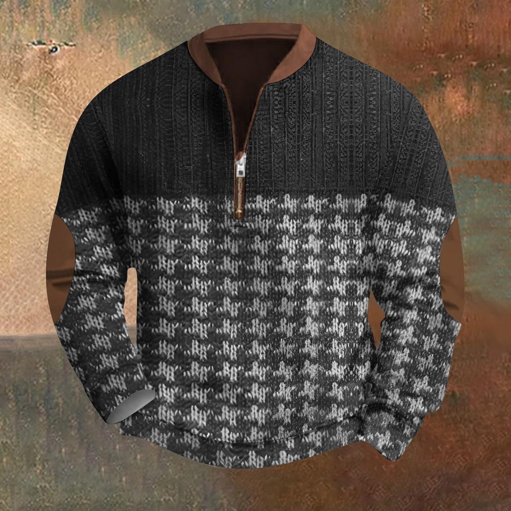 Lässiges Retro-Sweatshirt mit Farbverlauf für Herren