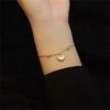 New Light Luxury Sweet Heart Pendant Stainless Steel Bracelet For Women Korean Fashion Sexy Female Wrist Chain Jewelry Wholesale