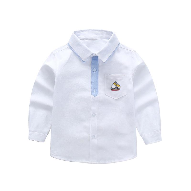 Jungen Langarm Freizeithemd für Frühling und Herbst - Neuer Stil für kleine und mittlere Kinder
