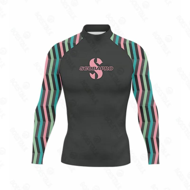 Long Sleeve Rash Guard Split Wetsuit Surfing Swimming Water Sports