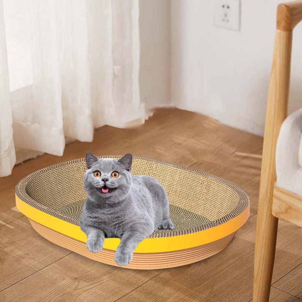 Cardboard Scratching Board Thicken Corrugated Lounge Bed Durable for Kitten Training Toy Claw