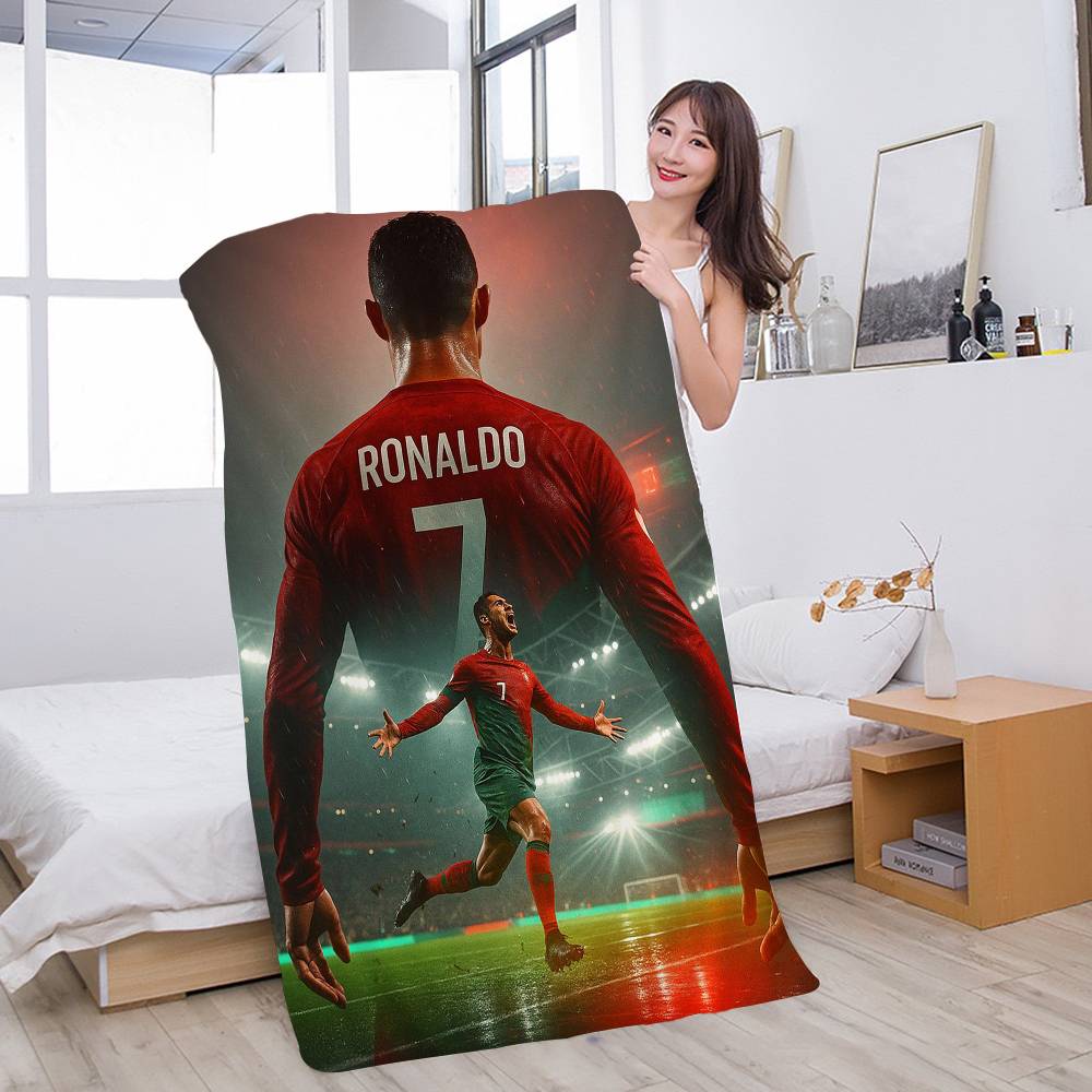 C-Cristiano R-Ronaldo C-CR7 Coperta in Microfibra Asciugatura Rapida Asciugamani da Spiaggia Stampa Sovradimensionata Super Assorbente Coperta Asciugamano per Piscina