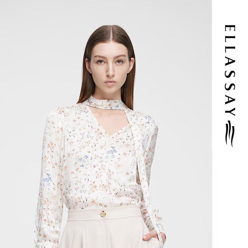 ELLASSAY Silk French Blouse M