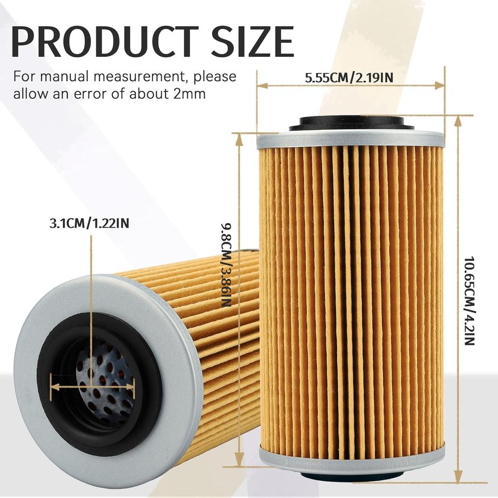 420956741 Oil Filter & O-Ring Kit for Sea-Doo GTI GTS Se GTR GTX RXP RXT RXPX RXTX 130 185 215 255 Engine Motor Jet Boat Replace KN-556 711956741
