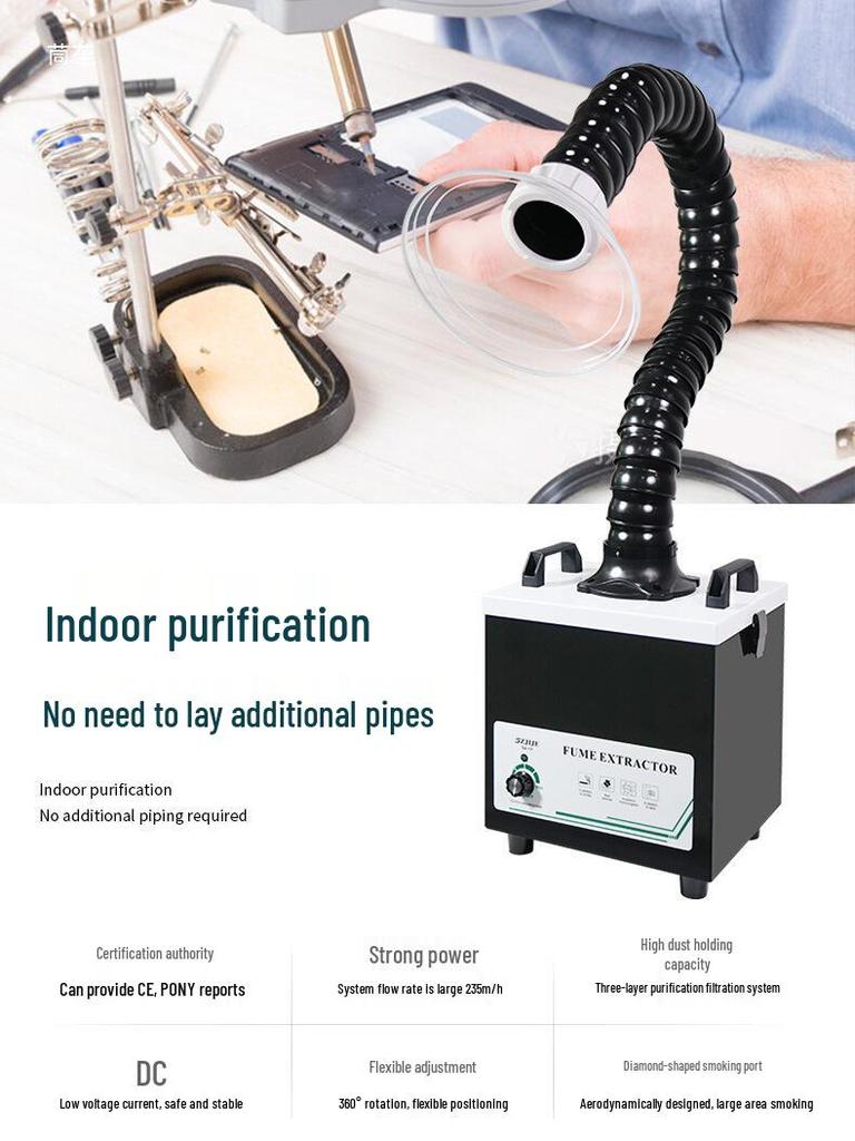 Compact Smoke Purifier & Absorber for Soldering, Welding & Laser Marking