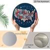 2D Flat, 1pc Round Aluminum Hanging Sign, USA State Map Metal Wall Art, Retro Travel Map Design, Perfect for Patriotic Decor, Man Cave, Garage