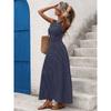 Women's Fashion Summer Spring Polka Dot Print Sleeveless O-Neck High Waist Casual Dresses