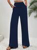 Women's Versatile Solid Color Wide-Leg Floor-Length Casual Pants