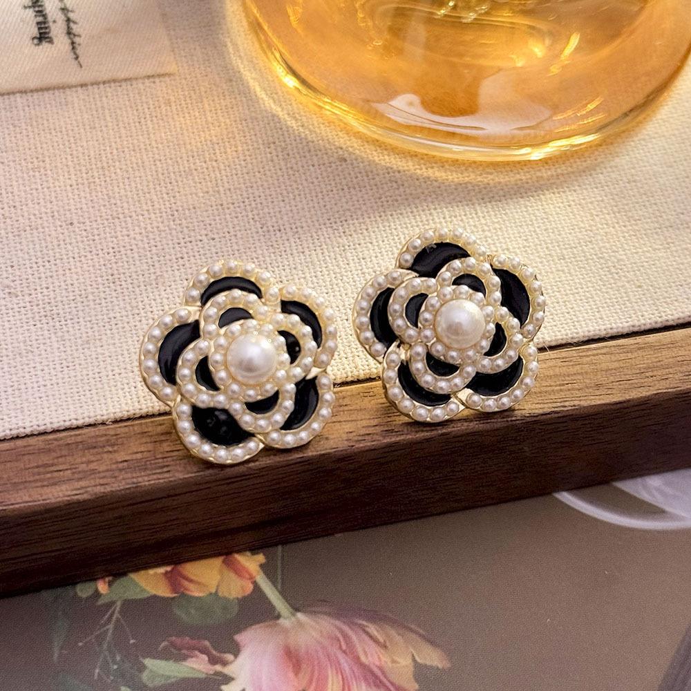 

Серебряные игольчатые маленькие ароматные серьги-гвоздики с жемчугом в виде цветка ветра, легкие роскошные серьги в стиле знаменитостей, элегантные серьги в стиле ретро, модные серьги High Sense