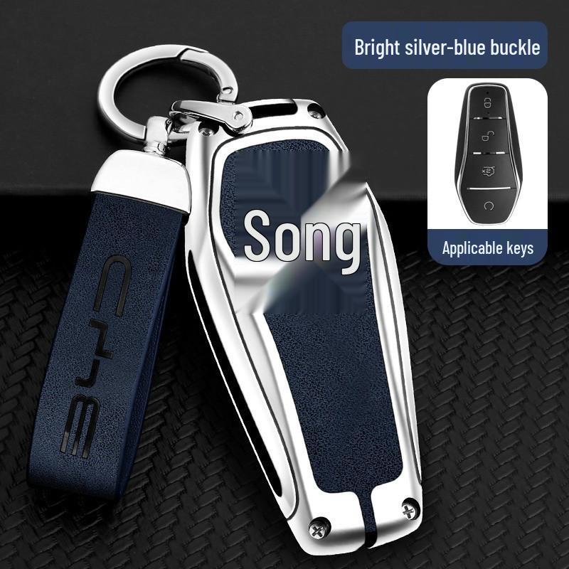 BYD Key Case Metal Shell: Anti-Lost Protection for Song PRO, Han, Tang, Song PLUS, Song MAX, Qin PRO Models.