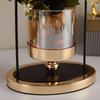 Light Luxury Candlestick Vase Dual-purpose Ornaments Modern Simple Living Room Dining Room Wrought Glass Flowerware Decoration Soft Decoration