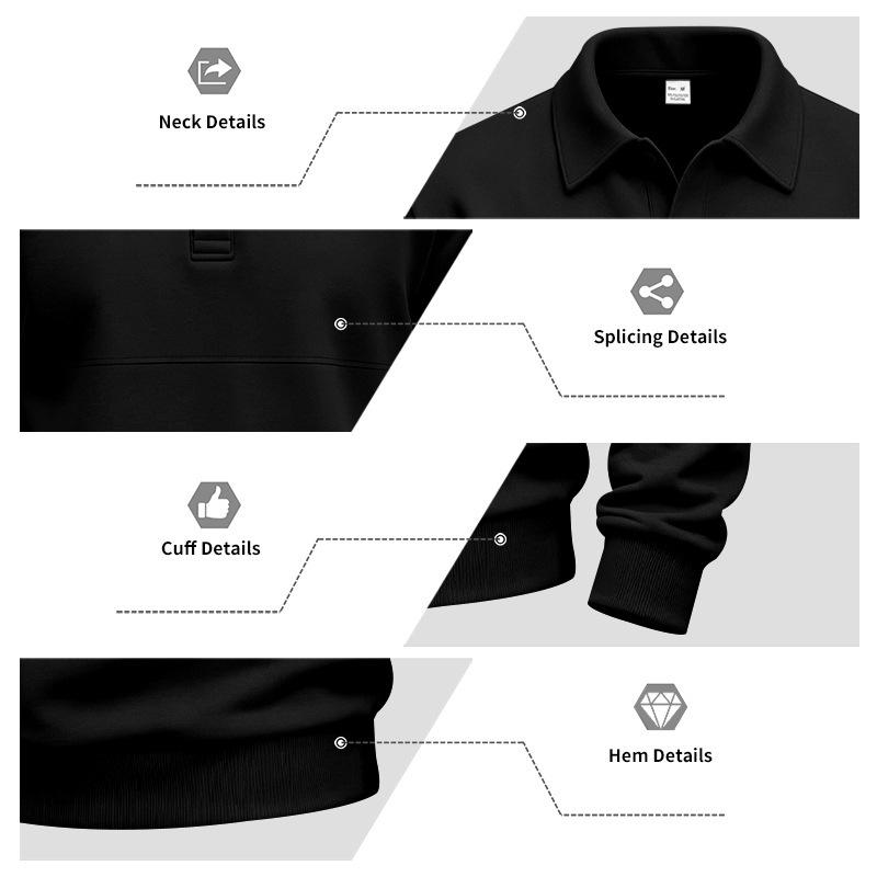 Men S Loose Casual Turn Down Collar Button Polo Shirt For Commute