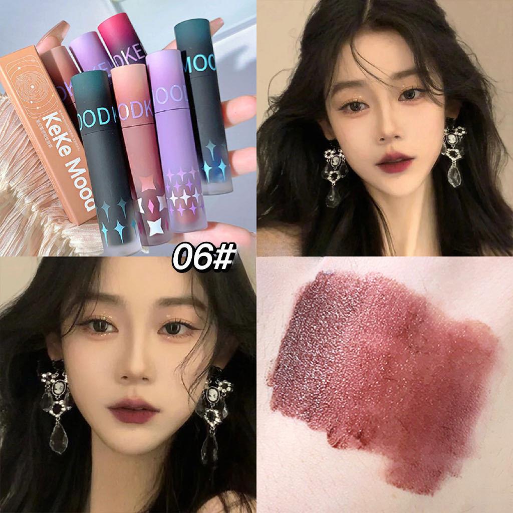 

Крем-пудра для губ «Звездное небо», бархатная матовая нишевая помада, голубиная кроваво-красная антипригарная чашка, глазурь для губ для женщин 2.5g