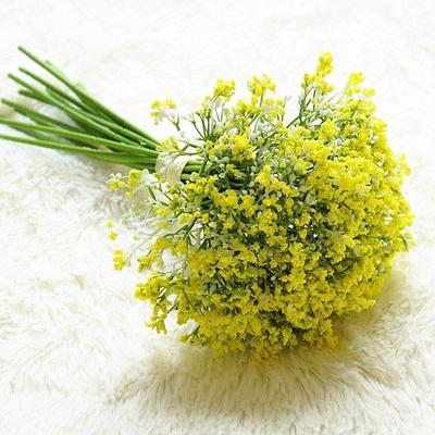 1 Bundles Artificial Flowers Artificial Baby's Breath Plastic Flower Plants Baby's Breath Gypsophila for Home Hotel Decor Wedding Bouquet