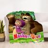 1pc Masha Bear Outdoor Blanket Lightweight Flannel, Soft & Warm, All-Season Use for Sofa, Outdoor, Camping, Living Room, Office137