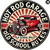 Premium Vintage Hot Rod Garage Metal Sign Round Mechanic On Duty Custom Festival Decor