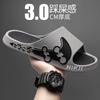 Men's slippers summer new trend versatile one-word drag thick bottom indoor home bath non-slip sandals