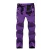 Mens Womens Winter Fleece-Lined Softshell Pants Windproof Thermal Hiking Skiing Outdoor Trousers