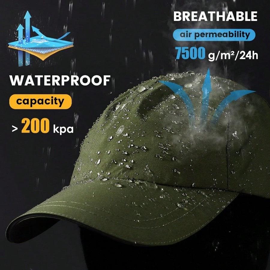 Erkek Su Geçirmez Beyzbol Şapkası Kadın Yağmur Şapkası Katlanabilir Outdoor Koşu Güneş Balıkçılık Şapkası