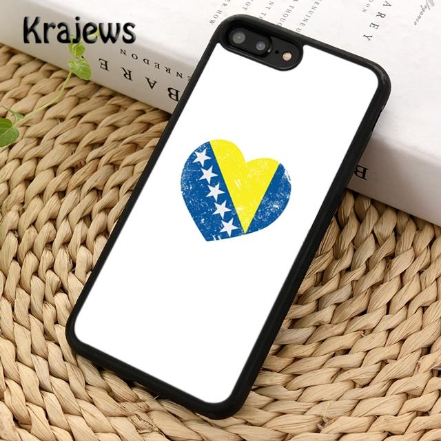 Krajews Flag of Bosnia and Herzegovina Phone Case For iPhone 14 5 SE 6s 7 8 Plus X XR XS 11 12 13 Pro Max Samsung S21 S22 Ultra