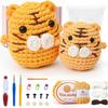 DIY Crochet Kit for Beginners Handmade Doll Yarn Set Easy Craft Pendant