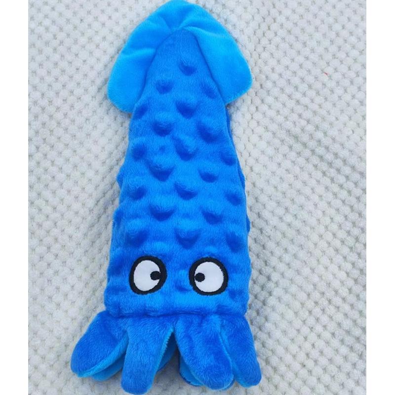 

Blue Squid Plush Dog Toy, Squeaky Stuffed Octopus Chew Toy for Small Medium Dogs, Interactive Pet Play Gift синій
