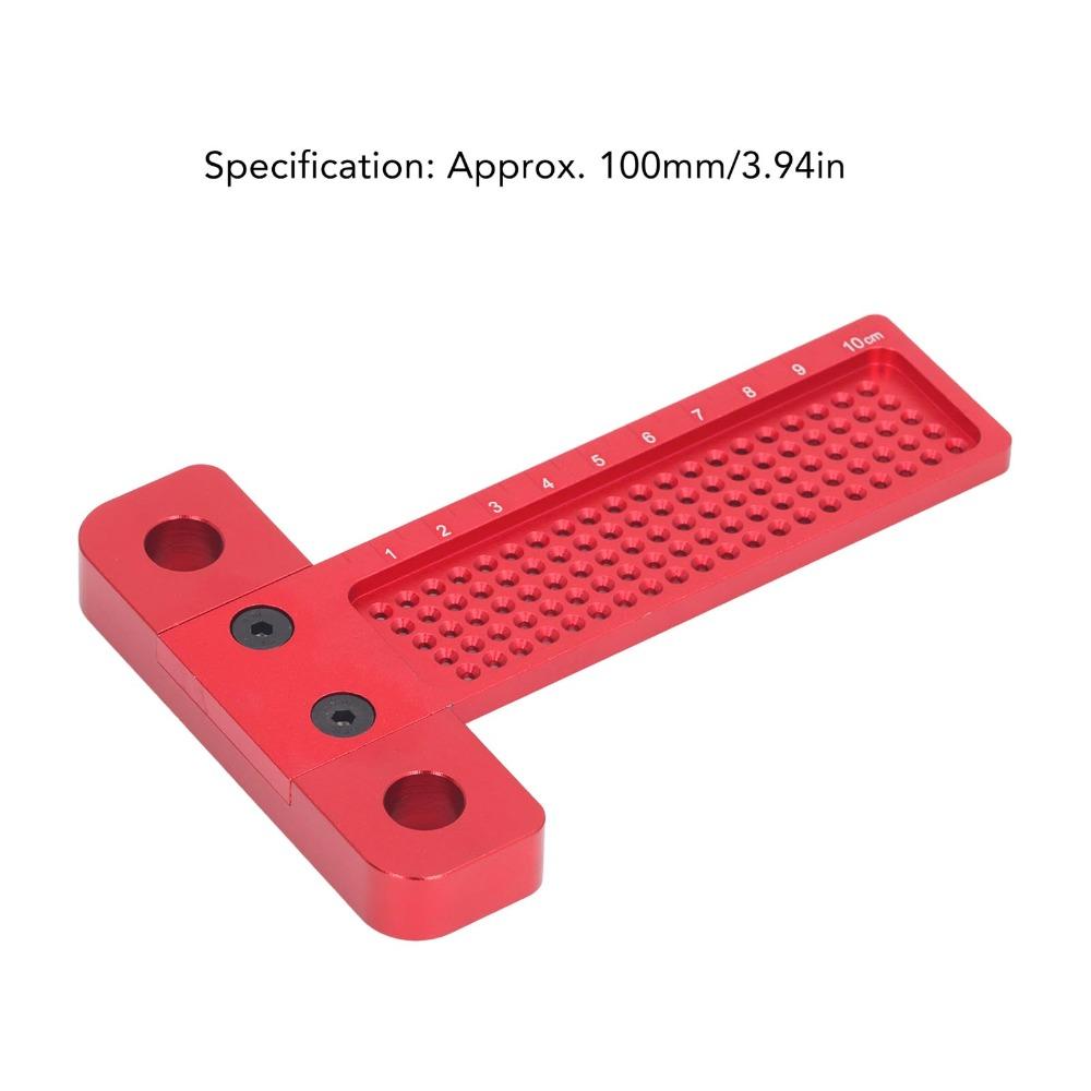 Aluminum Alloy Woodworking Scriber Ruler 100mm Length Precision Line Drawing Ruler  For Carpenters