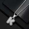 Hot Selling European and American Hip-hop Necklace with 26 English Letter Pendants, Men's and Women's Trendy Zircon Necklace