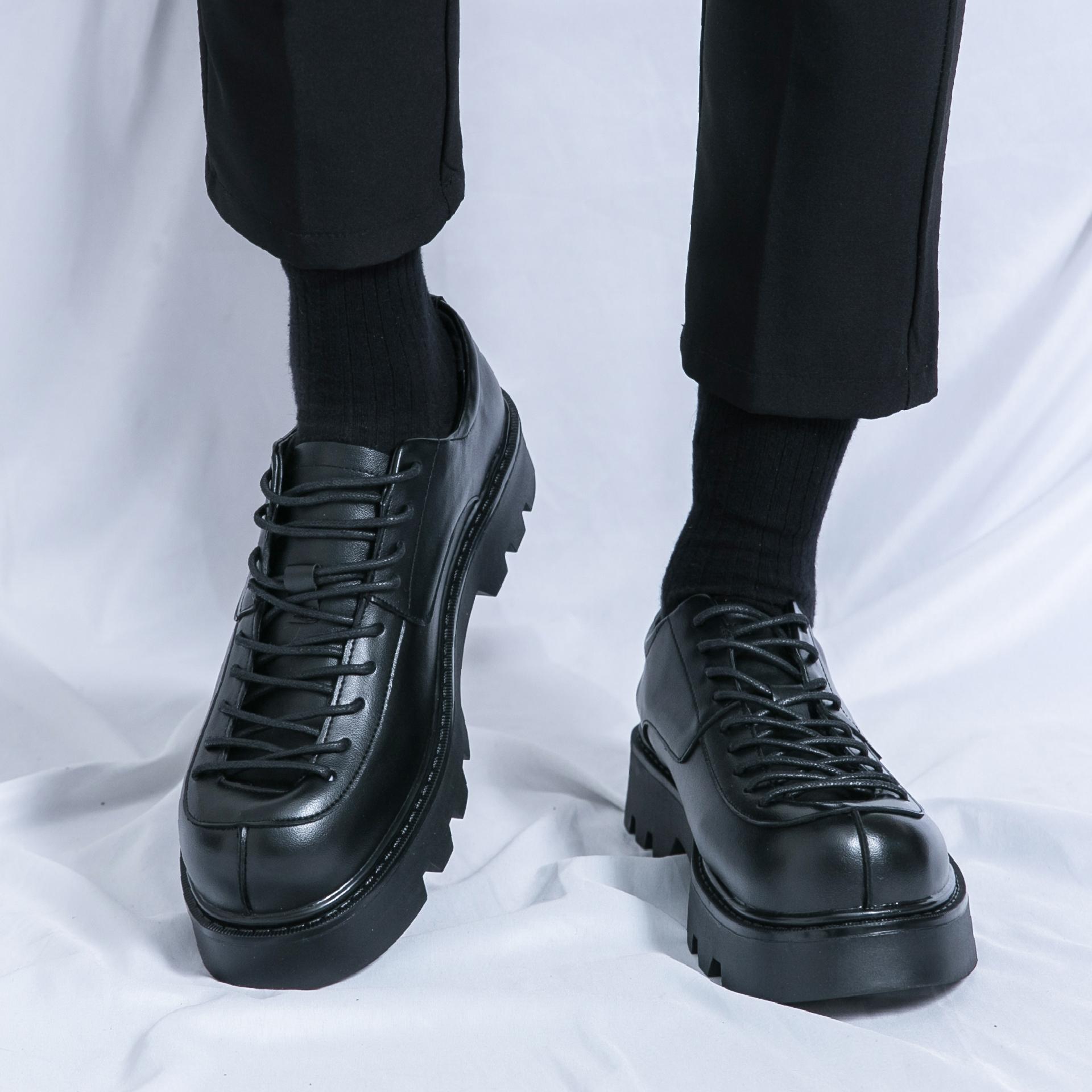 Модные повседневные мужские туфли с квадратным носком — фото 3