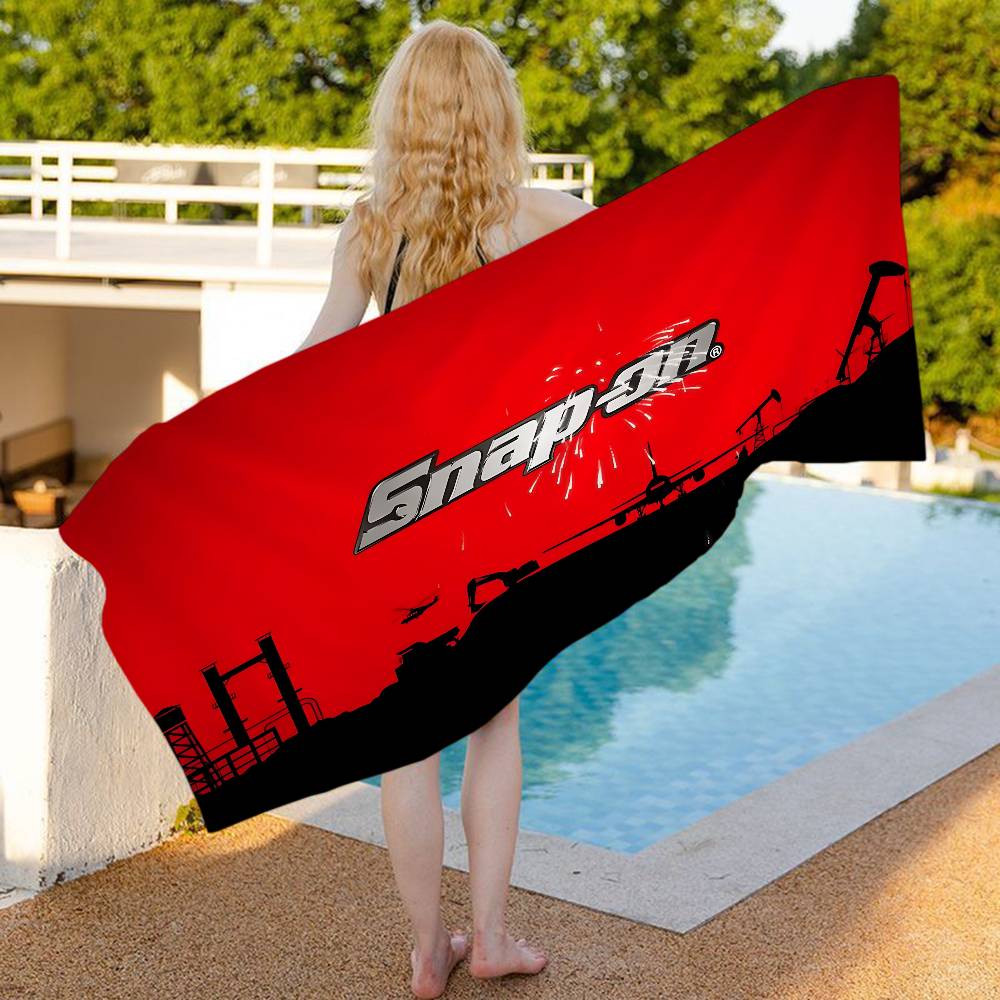 

S-SnapS On LOGO Microfiber Blanket Quick Drying Beach Towels Oversized Printing Super Absorbent Pool Towel Blanket W40*H60(CM)