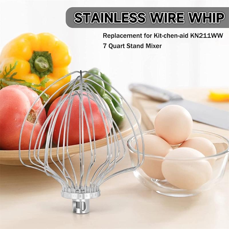 Stainless Wire Whip Whisk Electric Mixer Attachment for KMS8990NP 7QT KSM8990DP