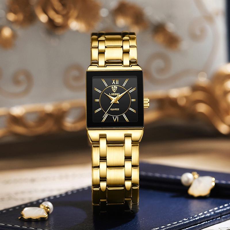 I Quartz Watch Casual Steel Belt Small Square Simple Fashion Quartz Women's Watch Waterproof Square Watch Women