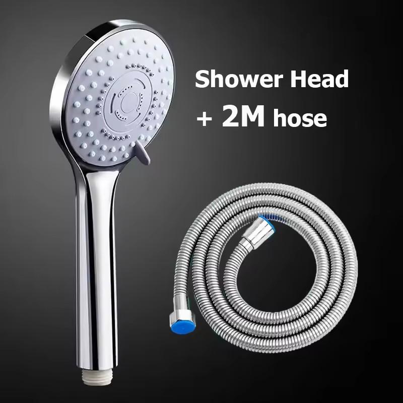 5 Modes Shower Head Set High Pressure Massage Handheld Bath Sprayer Nozzle Shower Head With Hose Bracket Bathroom Accessories