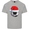 Christmas Football Santa Hat Xmas Soccer Unisexs Light Cotton TShirt