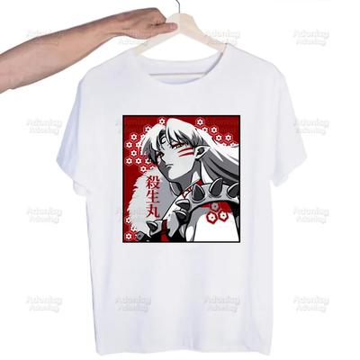 Inuyasha Sesshoumaru Higurashi Kagome  Unisex's Tshirt Cute Printing Shirt  Unisexs Fashion T-Shirt For  Unisex Casual Tops Short Sleeve Shirt