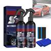 Car Spray, Ceramic Polish, 3 in 1 Ceramic Car Coating Spray, Multi Functional Coating Renewal Agent, Scratch Quick Repair, Fast-Acting (2set)