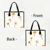 Floral Pattern Tote Bag Casual Canvas Handbag for Daily Shopping Travel