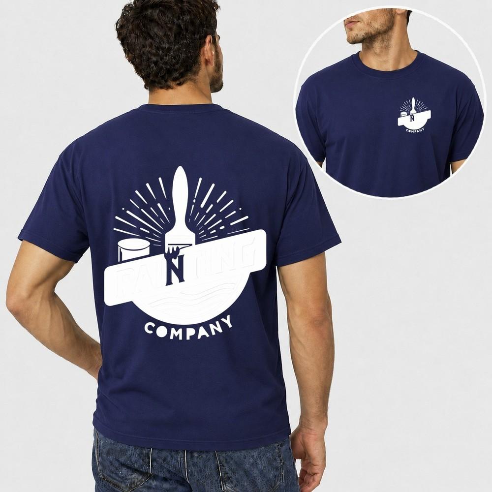 Unisex Personalised Work T Shirt Custom Trade Logo Painter Mechanic Plumber Uniform