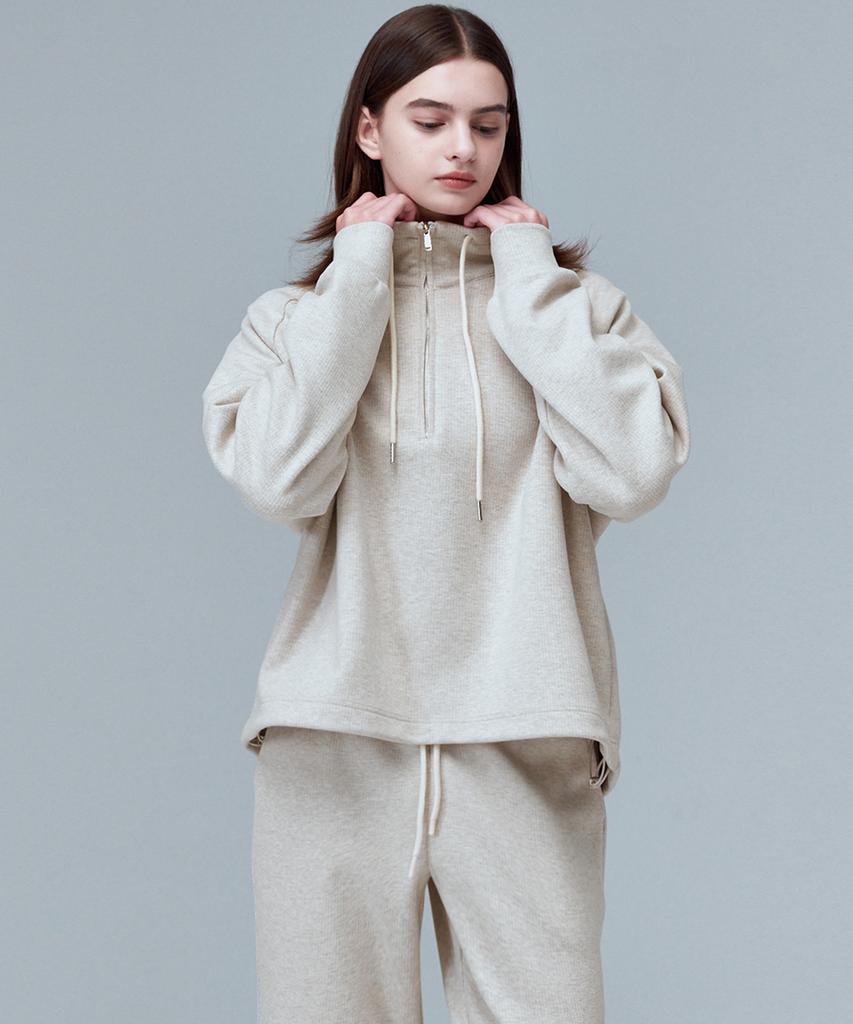 MALOUPE 5307 Knit Anorak Set (Beige)