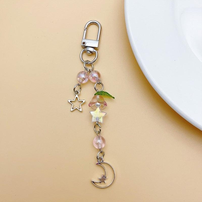 Elegante Maiglöckchen Handyketten Perlen-Handy-Lanyard Schlüsselanhänger Einfache Tragbare Handy-Taschen Rucksack Schlüsselhalter Dekoration