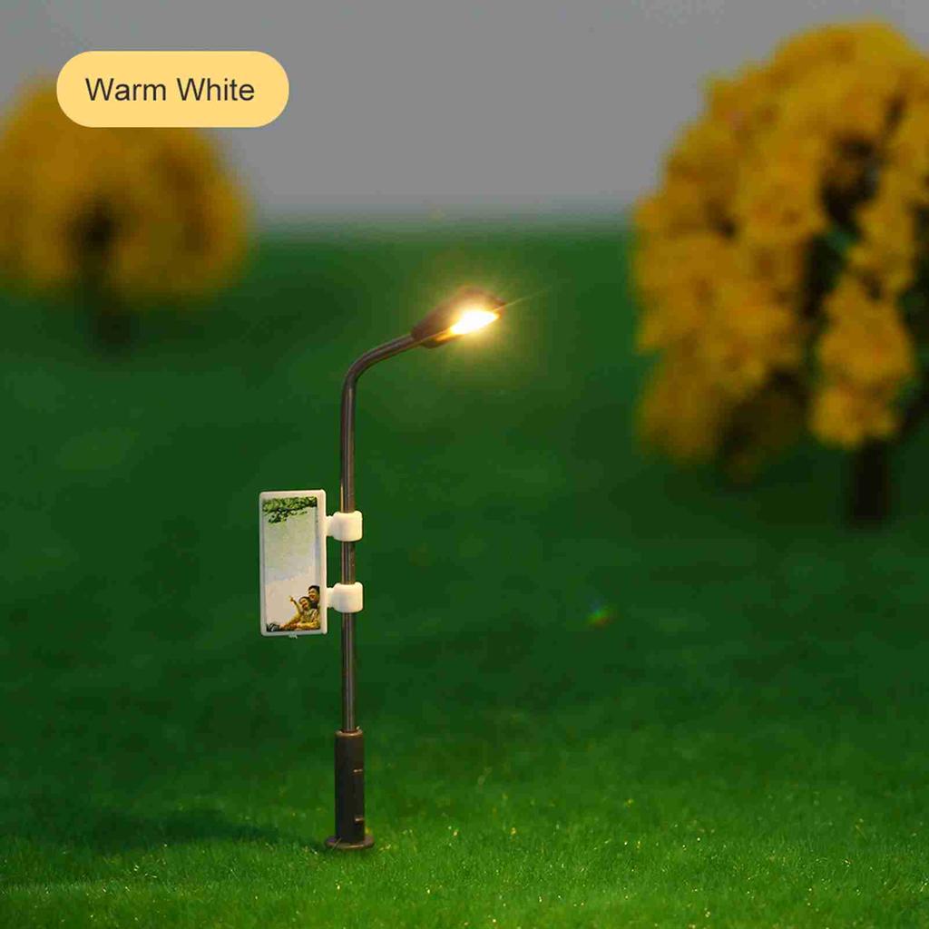 20pcs Warm White Model Street Lights Layout Lamppost Railway Train Garden Playground Scenery Led Lamp Lighting 1:100
