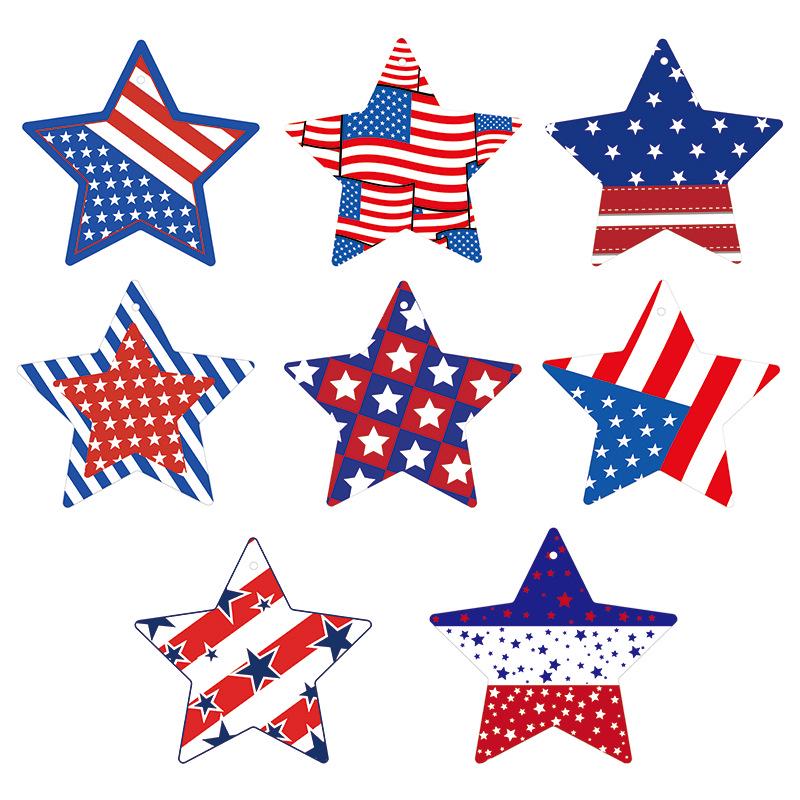 USA National Day Star Hanging Ornaments - Independence Day Party Decorations