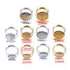 5pcs 10pcs Stainless Steel Ring Base Adjustable Tray Cabochon Settings Blank Bezel Rings Embryos 12mm to 20mm for Jewelry Making