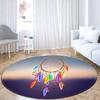 Colorful Dreamcatcher Round Carpet Bohemian Style Rug Anti-slip Floor Mat for Office Bedroom Living Room Kitchen Bathroom Decor